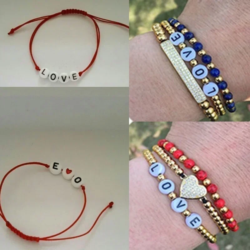 100 Pcs 7mm Colorful Round Alphabet Acrylic Letter Beads for DIY Bracelet Jewelry Making Accessories