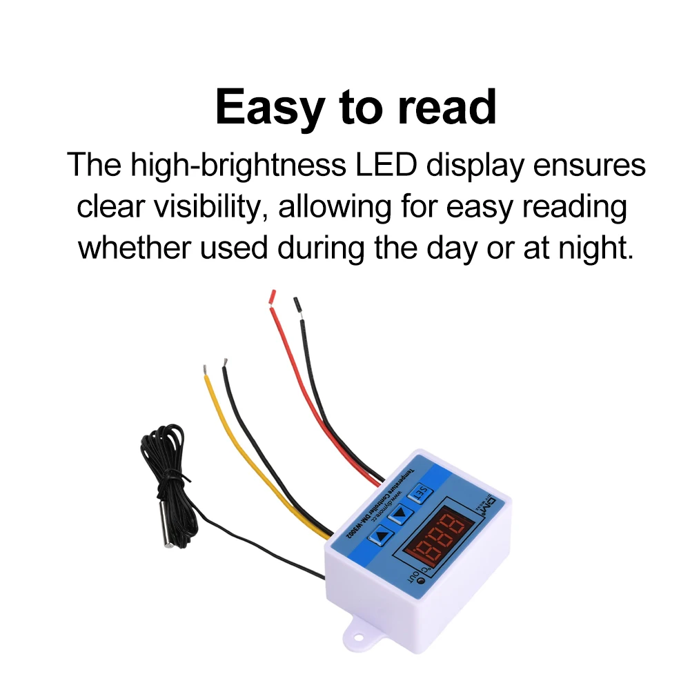 DM-W3002  AC110~220V -50℃-110℃ Temperature Controller with Waterproof Probe and Quick Connector