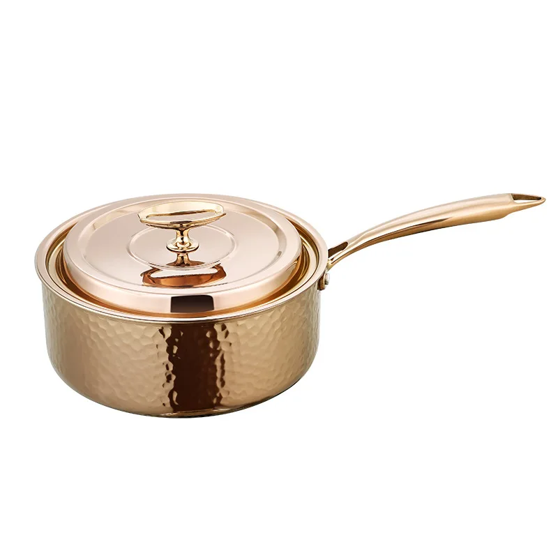 

Japanese-style gold hammer snow pan stainless steel long handle thickened