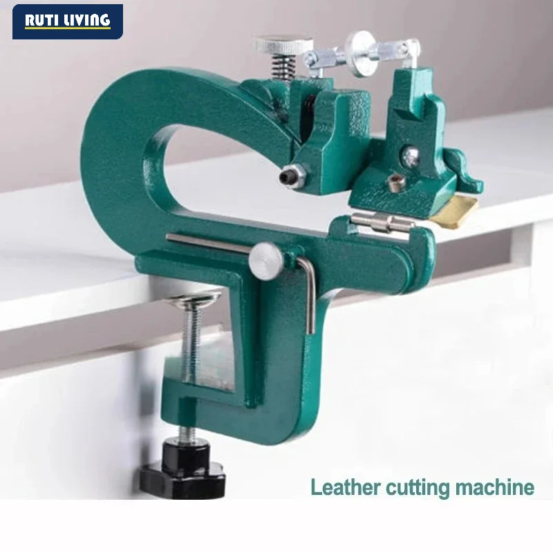 Manual Leather Peeler Machine Leathercraft Edging Cutting Splitter Machine Vegetable Tanned Leathers Paring Device with15 Blade
