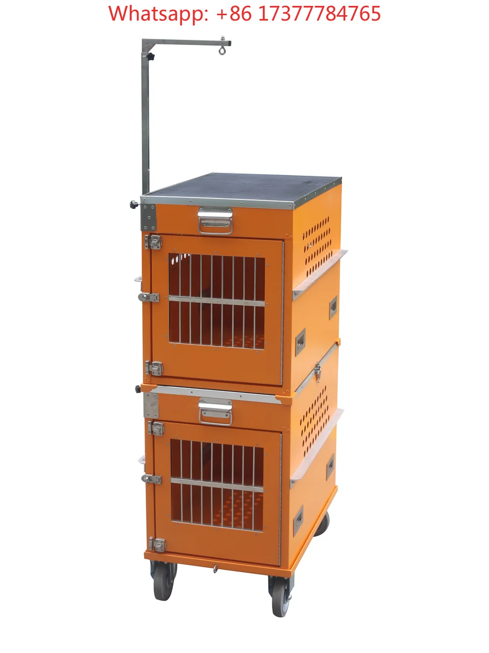 Show Aluminum Trolley Box for Dogs Travel Dog Kennel Cage Professional Aluminum Cages