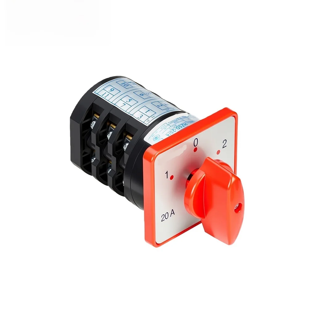 HZ5D 20A 1-0-2 Combination Switch Reversible Motor Starter AC380V 20A Rated Working Current Flame Retardant Housing