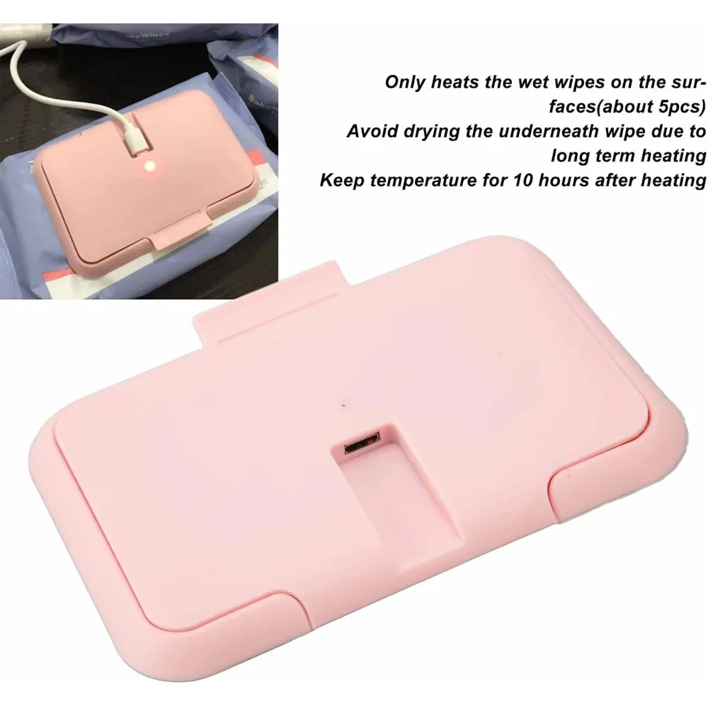 Портативный детский подогреватель влажных салфеток, подогреватель влажных салфеток, диспенсер с постоянной температурой, USB-нагреватель влажных салфеток для дома, автомобиля, путешествий