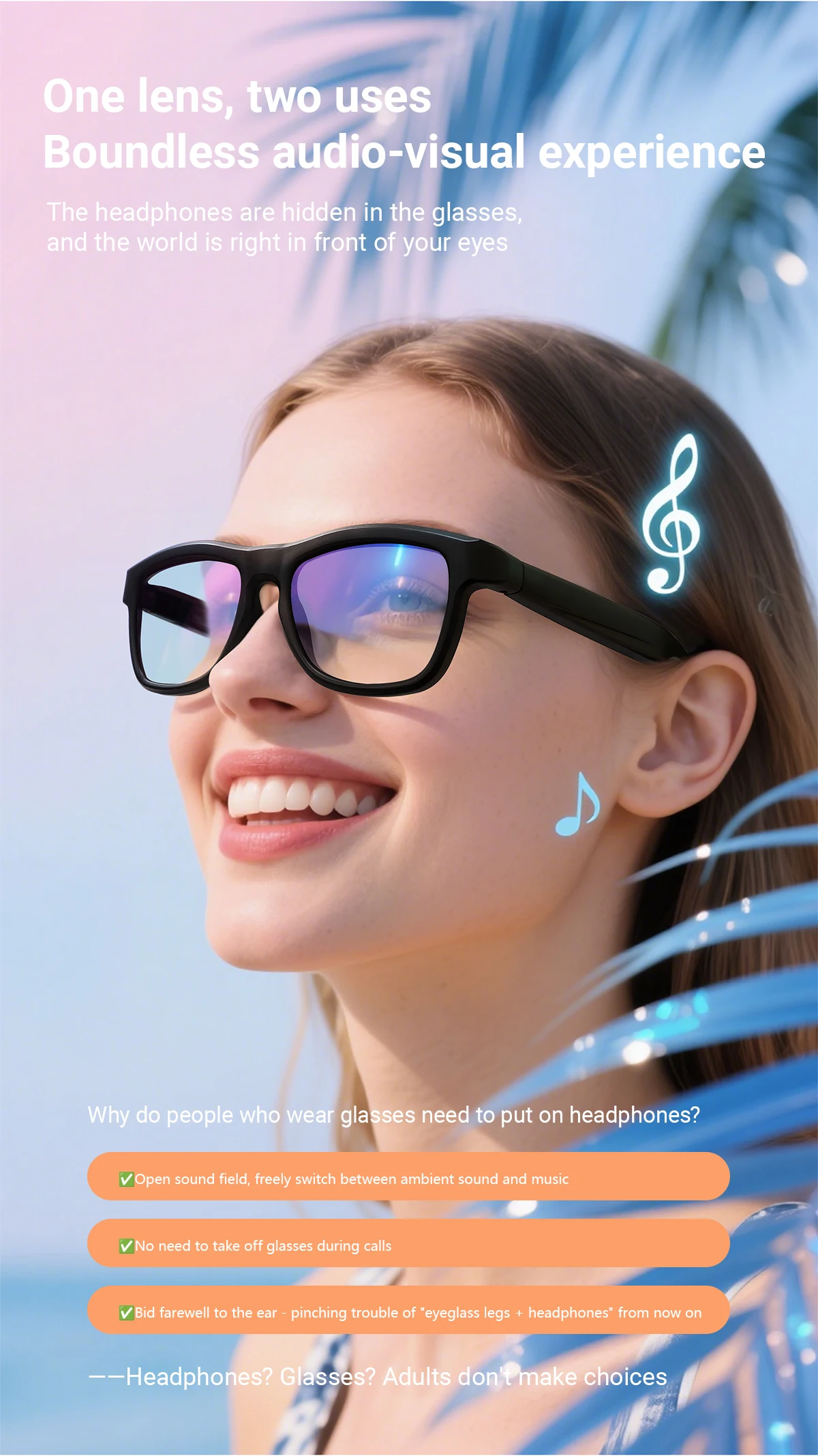 Touch-Control Farbwechselnde Sonnenbrille für Männer und Frauen Elektrochrome KI-Intelligente Übersetzungs- und Anruffunktion Musikplayer Bluetooth – Detail 6