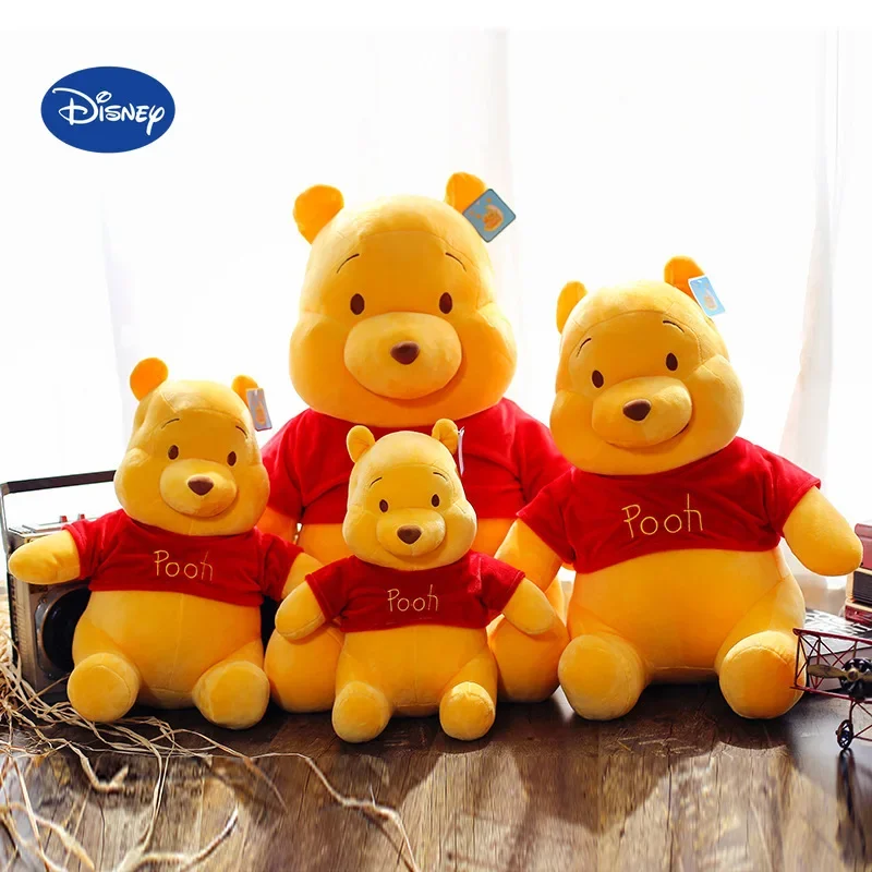 25-45cm Disney Winnie The Pooh Plush Toys Soft Stuffed Kawaii Anime Elf Doll Cartoon Pooh Bear Plush Doll Birthday Gift for Boys