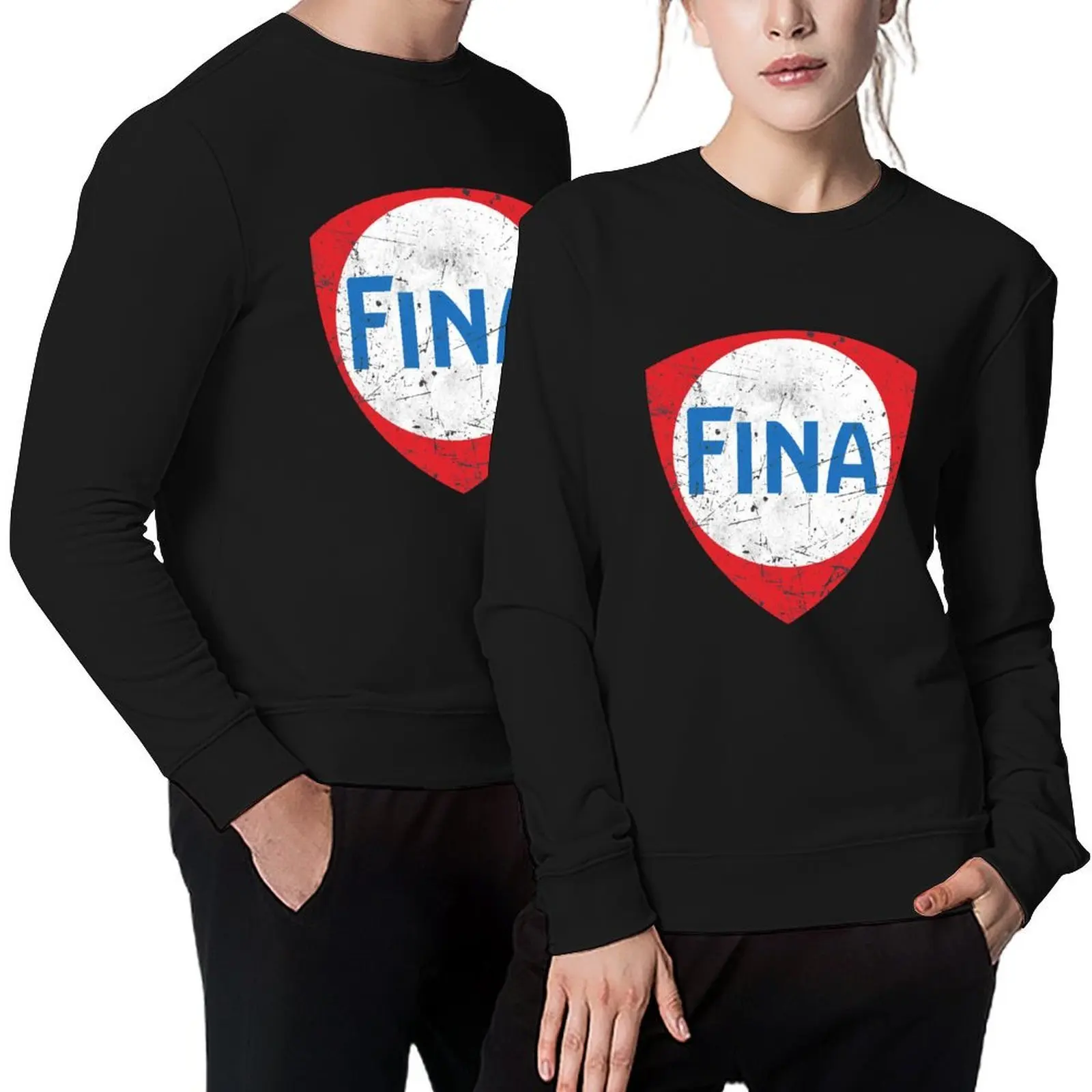 

Fina Oil Petrofina Vintage Logo Pullover autumn clothes winter clothes men's sweat-shirt japanese style sweatshirt men