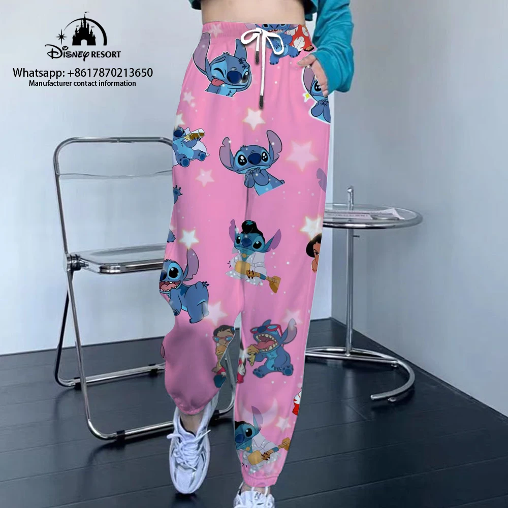 2024  Mickey Minnie Animation Autumn New Women's Casual Harajuku Street Style Small Feet Versatile Unisex Sports Pants