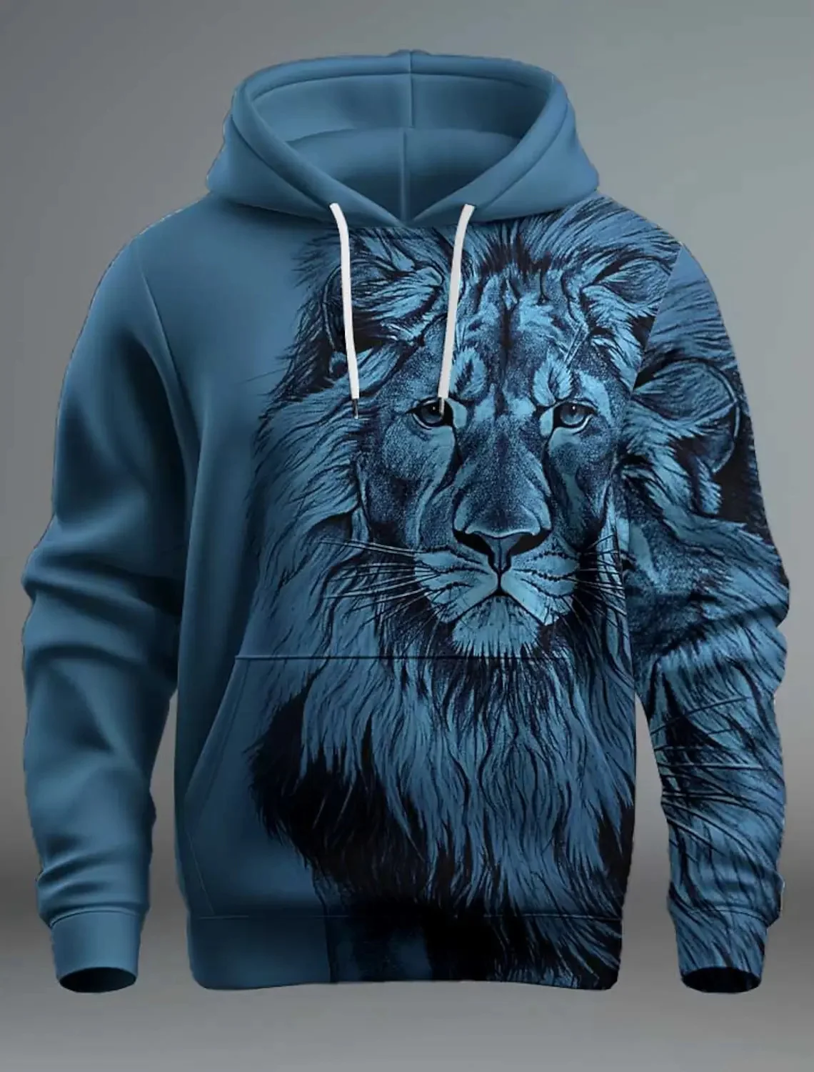 men\'s new sweatshirt 3d lion hoodie men\'s plus size animal sweatshirt hooded sweatshirt funny 3d printed cool street men\'s cloth