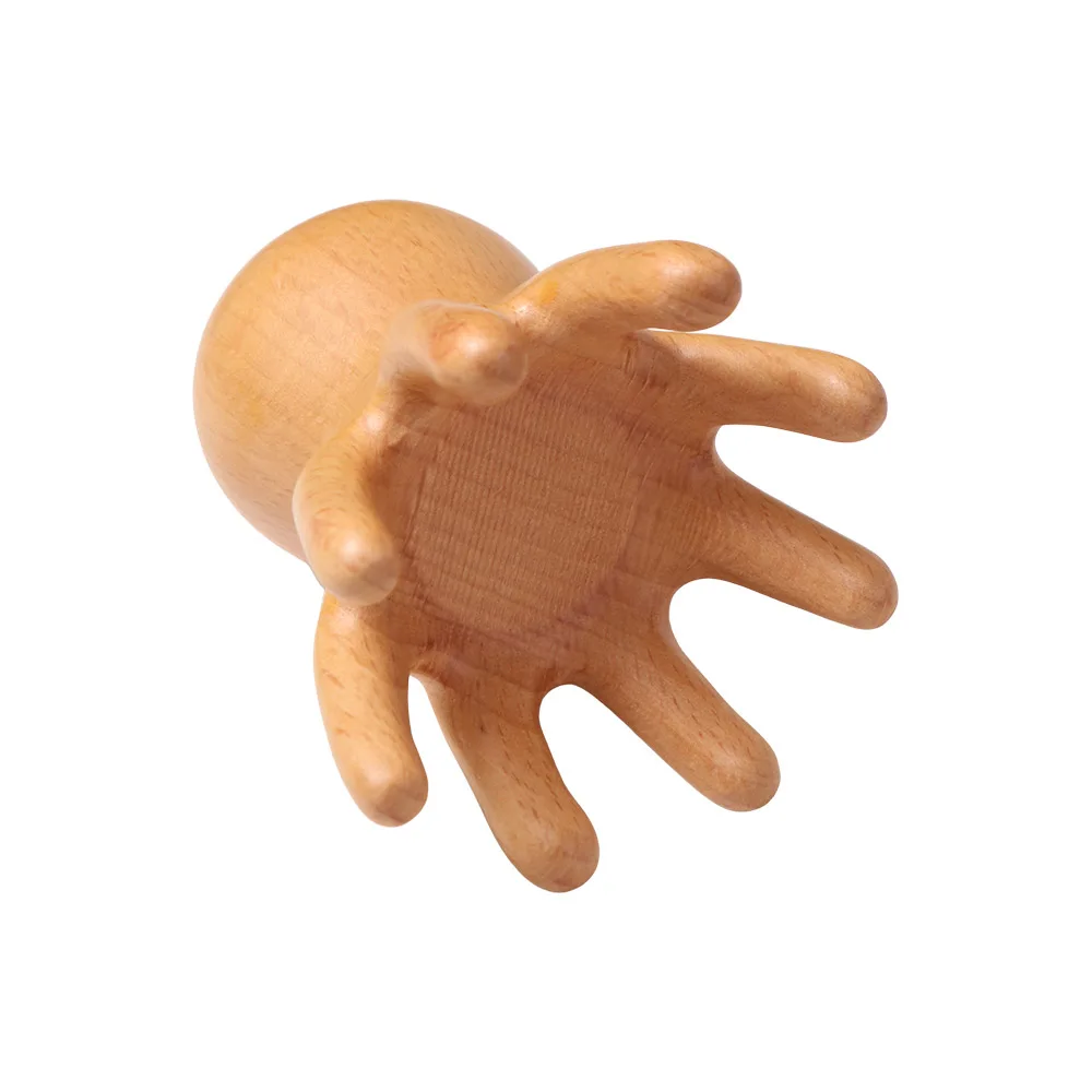 

Scraping Device Massage Comb Meridian Dredging Head Blood Circulation Beech Wood Comb Anti Static Acupoint Stick