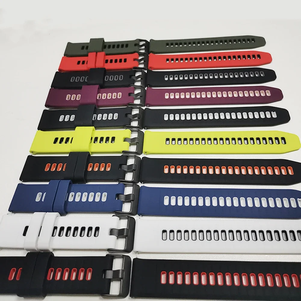 22 20 مللي متر حزام سيليكون ل Huami AMAZFIT BIP 6 5/Active 2 سوار Amazfit Balance/GTR 4 2 3 Pro/GTS 3 2e/GTS 4 2 حزام ساعة صغير