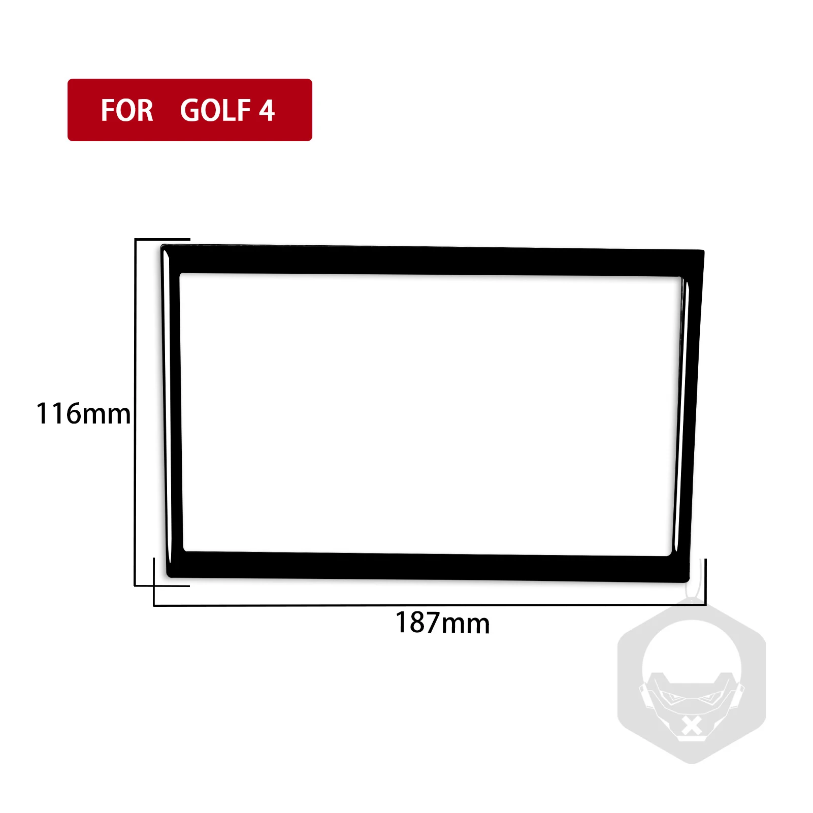 ملصق إطار خارجي لوحدة التحكم المركزية من البلاستيك الأسود لسيارة VW Golf 4 MK4 R32 Jetta Bora 1999 2000 2001 2002 2003 2004