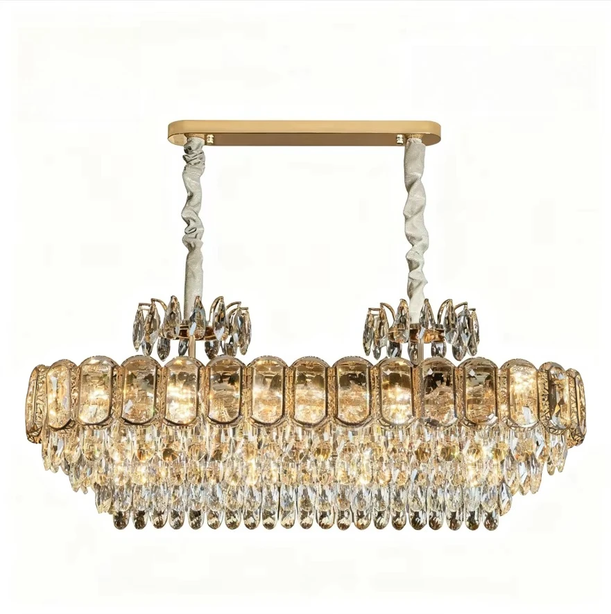 Modern Crystal Led Chandelier Lights Indoor Lighting Chrome Lustre Chandeliers for Living Room