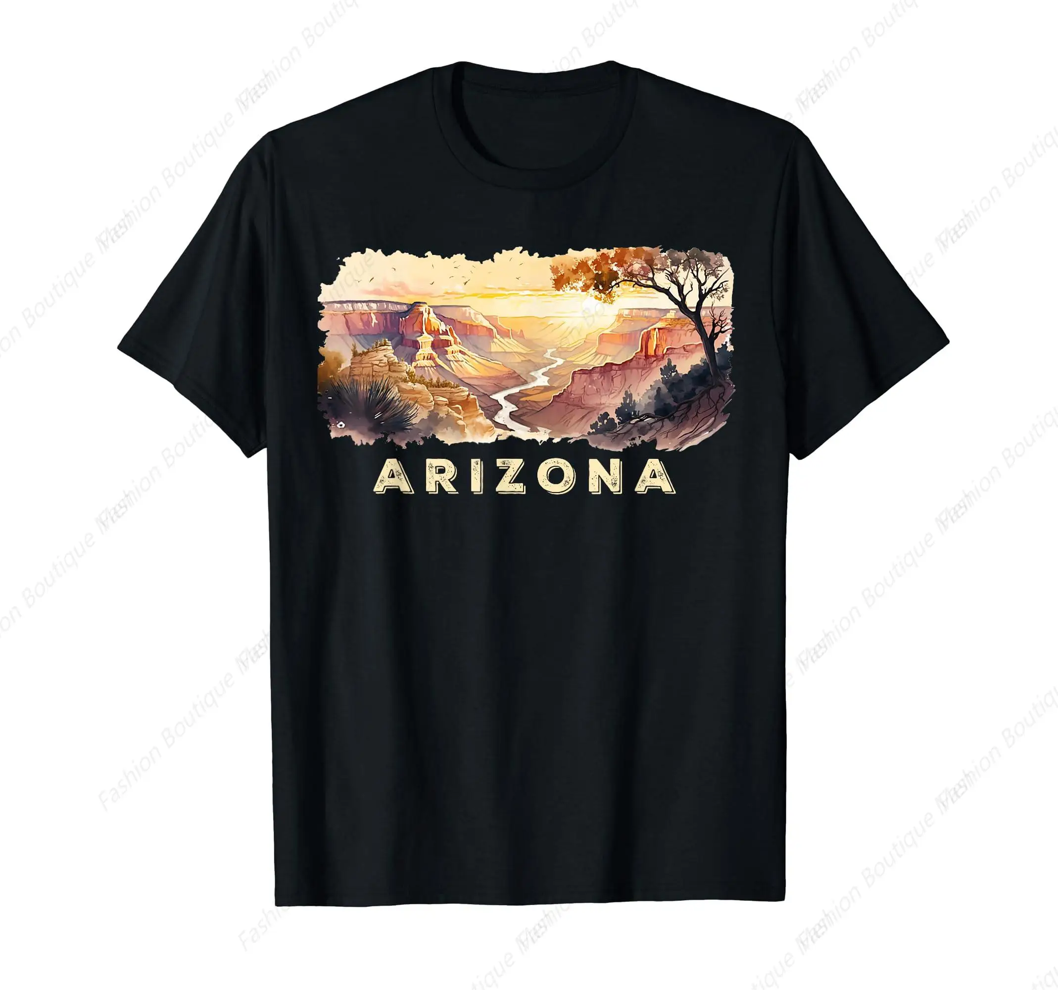 Arizona Grand Canyon Travel Nature Scenery AZ USA State Trip Shirt Cotton Tops  Design Special Street Tee Shirt