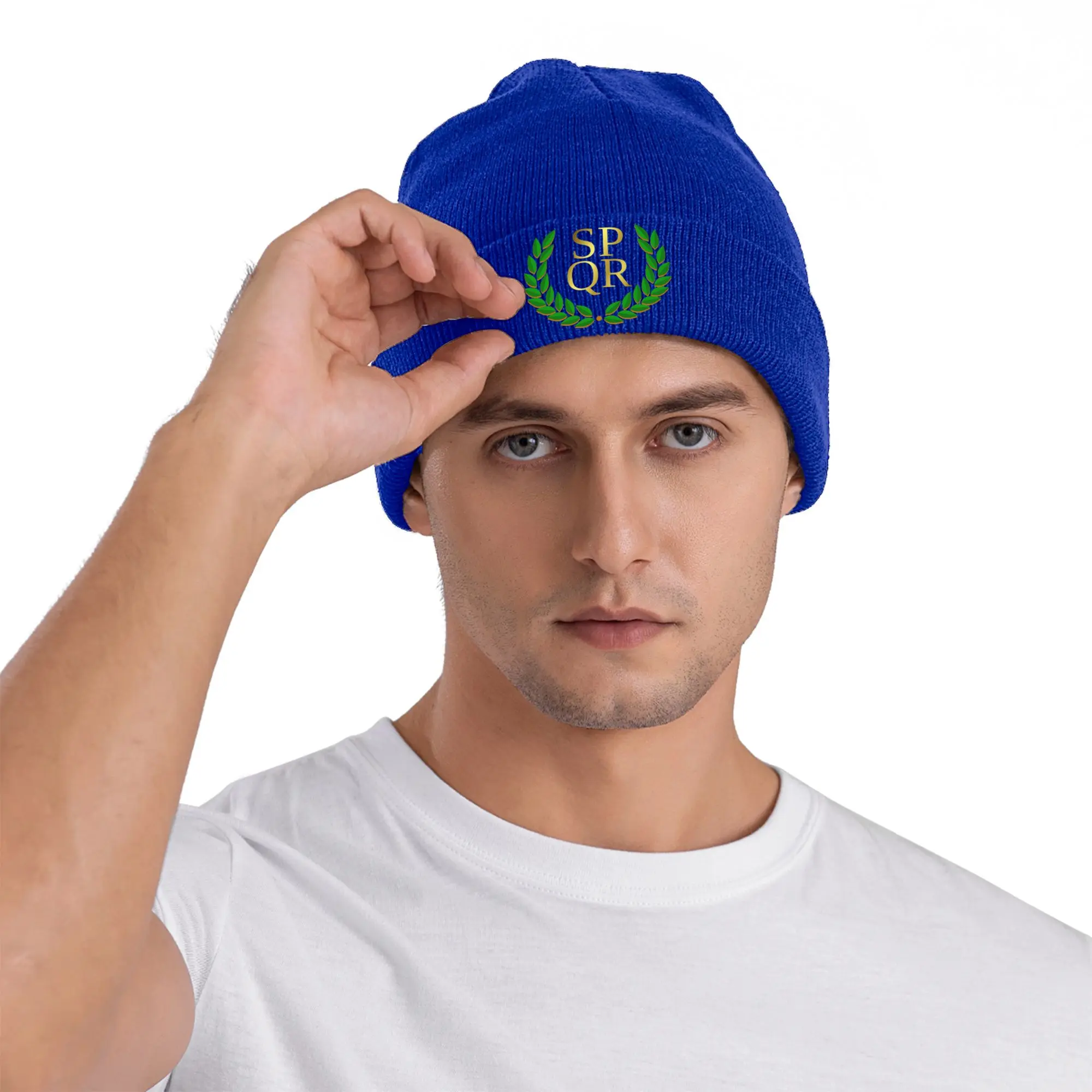 Ancient Roman History Carthago Delenda Est Latin Quote SPQR Imperial Eagle Winter Skullies Beanies Hat Knitted Hats Bonnet Cap
