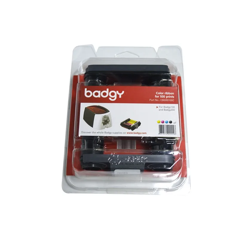 Оригинальная ленточная кассета Evolis CBGR0100C YMCKO 100 печать 5 панелей для принтера id card Badgy100 Badgy200