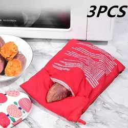 Red Microwave Oven Baked Bags Potatoes Corn Sweet Potato Heating Tools Reusable Microwave Oven Potato Cooking Bags Kitchen Tools