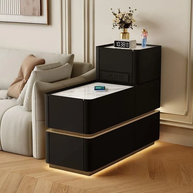 

Lamp Nordic Nightstand Bedside Bedroom Item Organizer Nightstand Luxury Floor Mesita De Noche Dormitorio House Accessories
