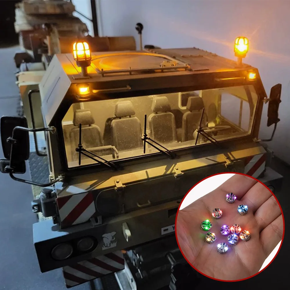 1 pièces Mini Super luminosité clé bouton lampe de commande Double lumières trois Modes bricolage Micro scène jouets voiture/Robot/boîtier de poupée matériaux