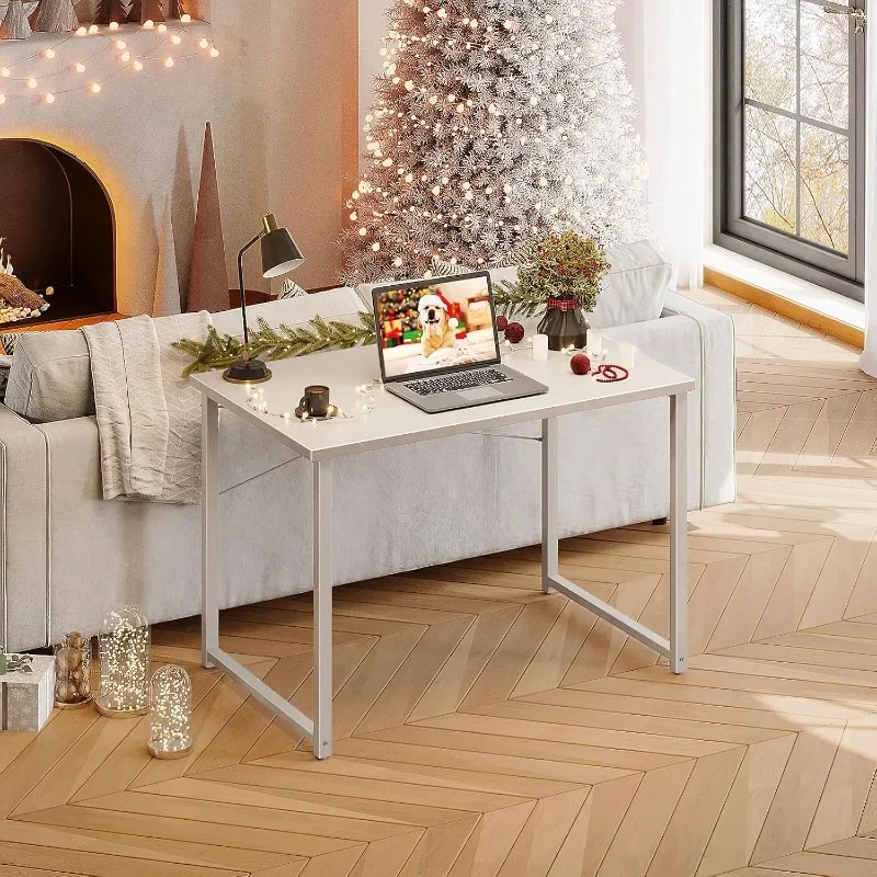 40/48 Inch Small Computer Desk, Modern Simple Style Desk for Home Office, Study Student Writing Desk,
