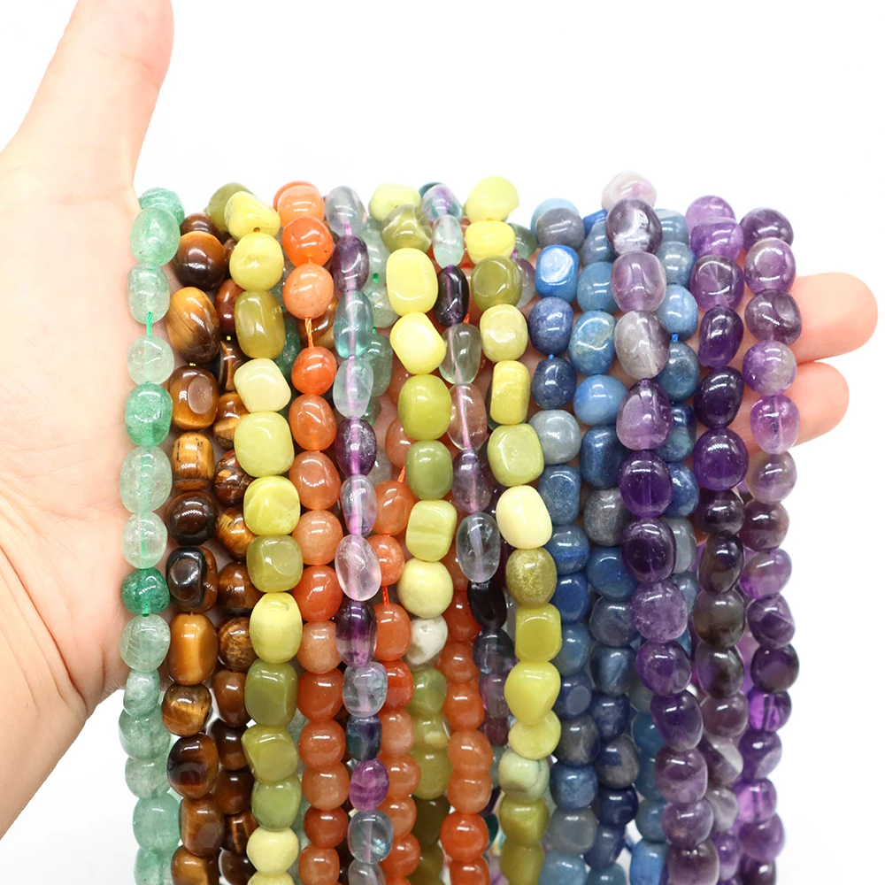 

8-10mm Natural Stone Irregular Beads Amazonite Agates Quartz Healing Crystals Loose Gemstone DIY Bracelets Necklaces Accessories