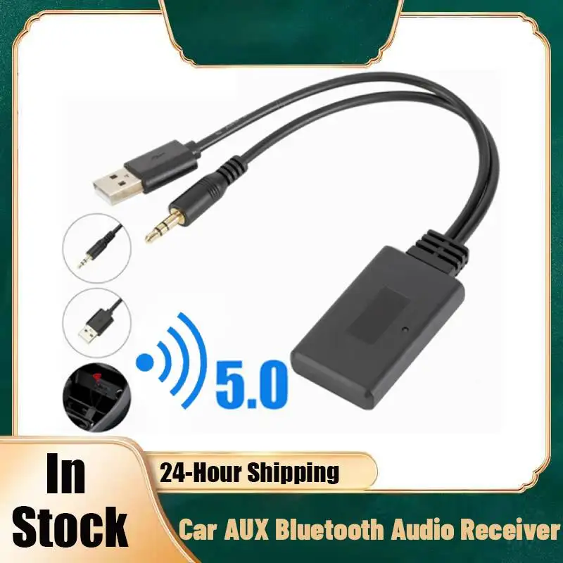 Bluetooth Radio Cable Adapter Car AUX Bluetooth 5.0 Music Audio Receiver Universal For BMW E90 E91 E92 E93 3.5mm Plug