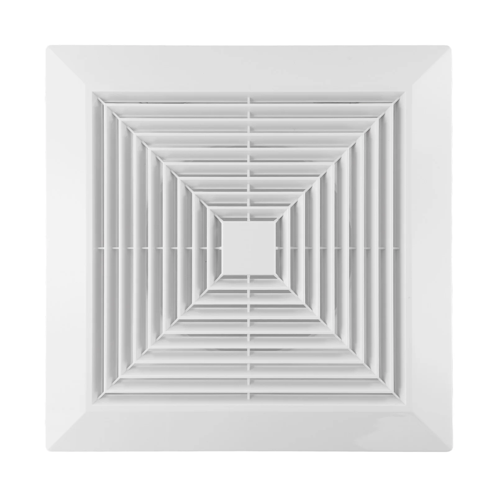 ABS Square Diffuser For Air Conditioner Ceiling Vent Hood Snap-in Panel White 100mm 150mm 200mm Sizes