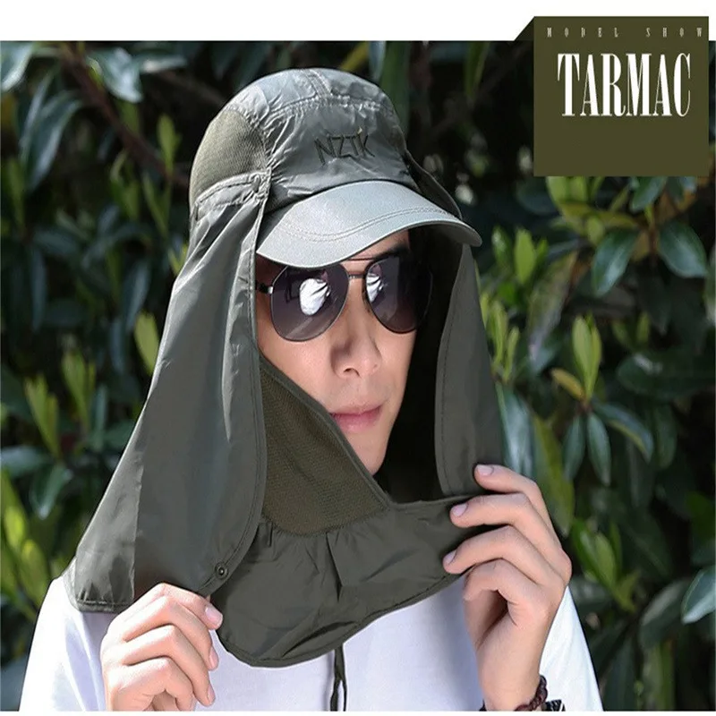 Outdoor sunscreen fishing suns anti uv daiva Protection Face Neck Flap Sun CapHeadband Sun Rain Hat Fishing Hiking Cap