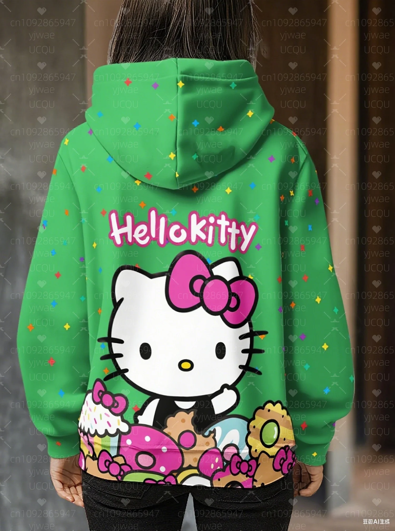 2025 المرأة ثلاثية الأبعاد الكرتون مرحبا كيتي مقنعين هوديي الشتاء النساء مقنعين في الهواء الطلق كل مباراة هوديي الإناث فتاة بلايز النساء الملابس