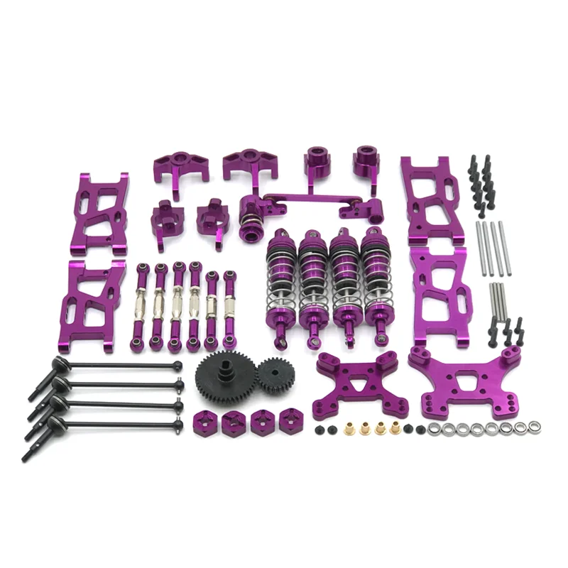 Mise à niveau de l\'arbre d\'entraînement en métal pour WLtoys, pièces de voiture RC, mise à niveau 44T, 27T, 14 paquets, 144010, 144001, 144002,