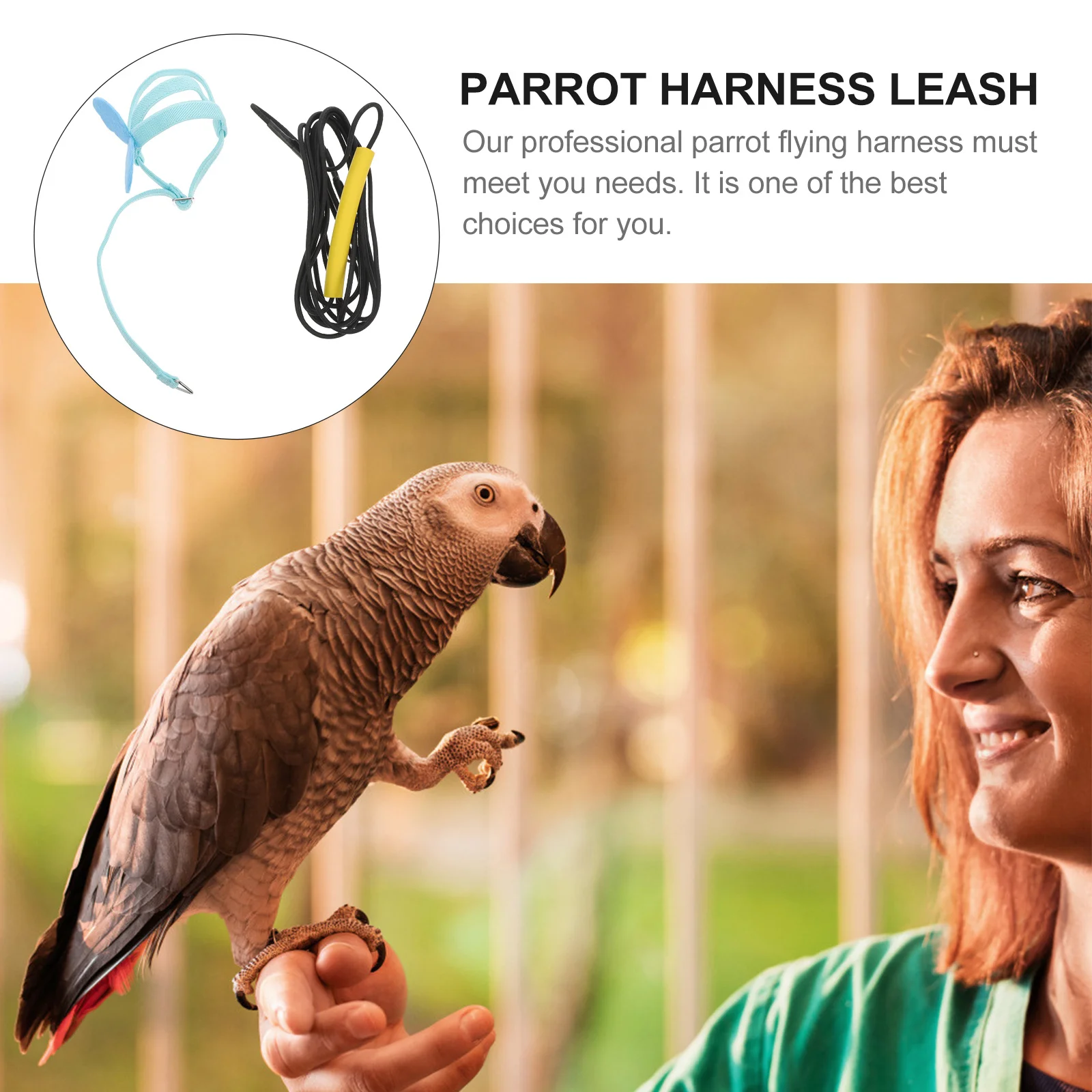 

1Pcs Bird Flying Harness Adjustable Leash Parrot Training Rope Durable Pet Accessory Bird Harness Leash Parrot Training Rope