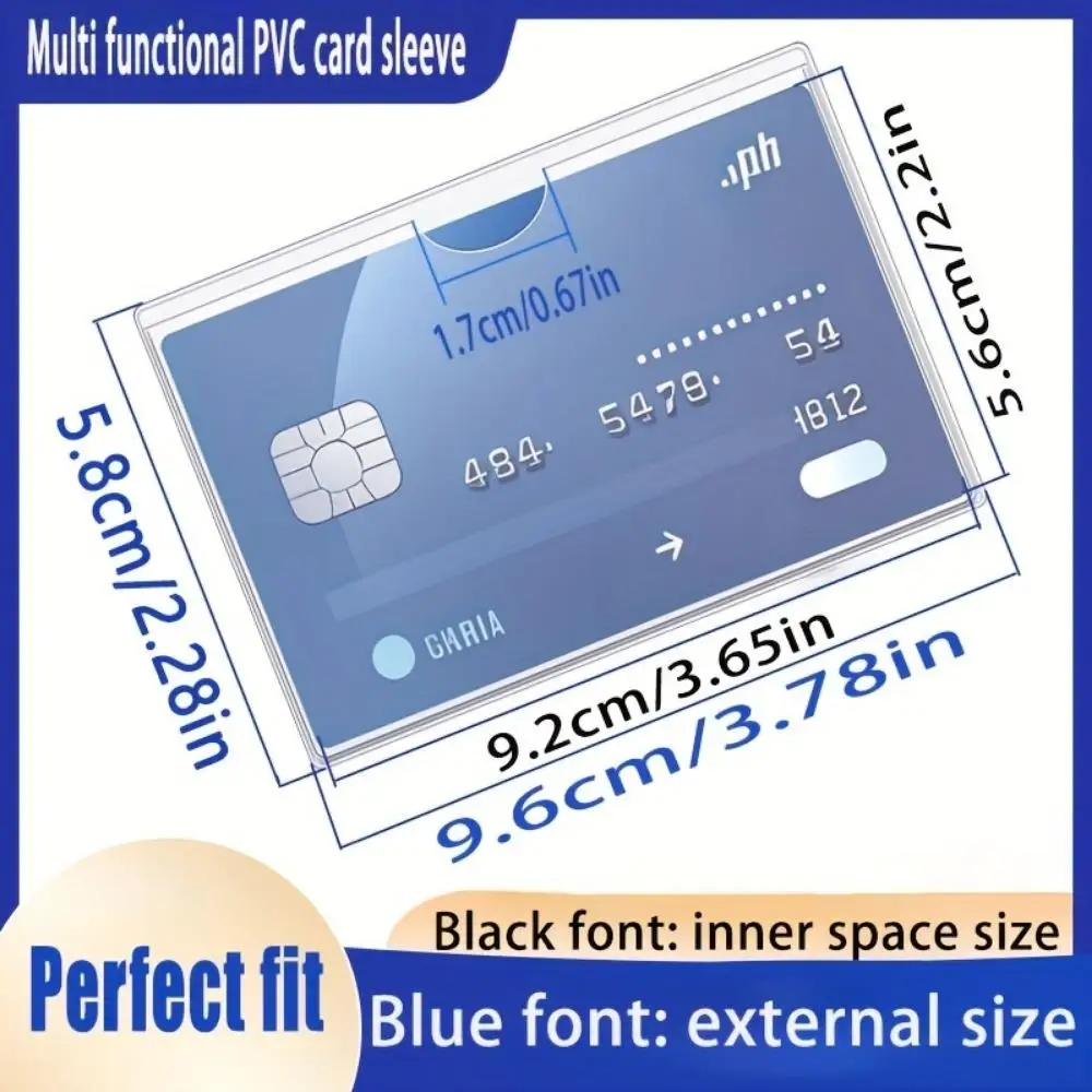 20 waterproof PVC card protective covers - soft and transparent, suitable for social security