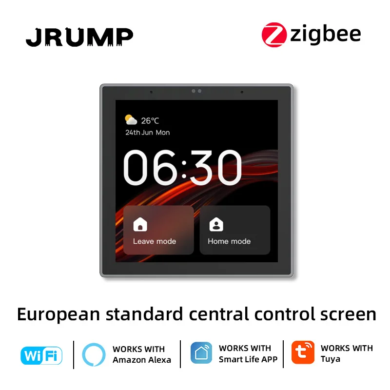 For Tuya Smart Home 4 Inch Full Screen Central Control Panel Zigbee Multi Mode Gateway Linux System Alexa Voice Control