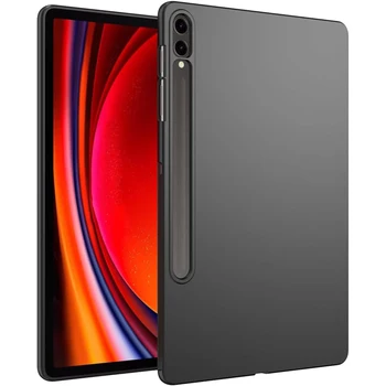 Coque souple pour Samsung Galaxy Tab S9 A9 2023 S7 FE S8 S9 Plus Ultra 12.4, coque de protection arrière en Silicone TPU souple noir