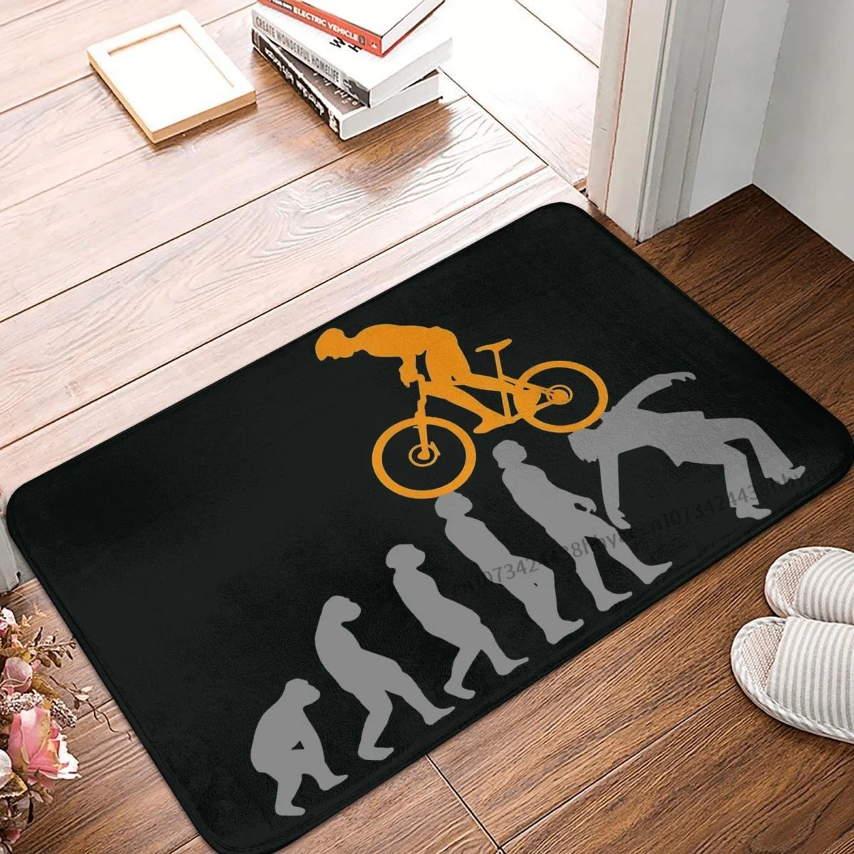 Mountain Bike MTB Cycling Bedroom Mat Evolution Accessories Bicycle Sports Doormat Flannel Carpet Entrance Door Rug Decoration