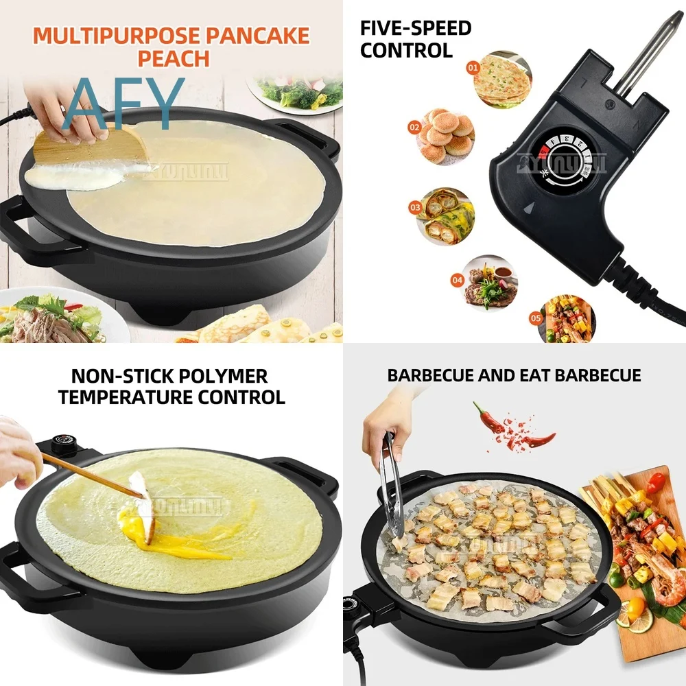 Multifunctional Nonstick Electric Pancake Maker for Home Use BBQ Grill Plate Waffle Baker Biscuit Cooker for All Appliances