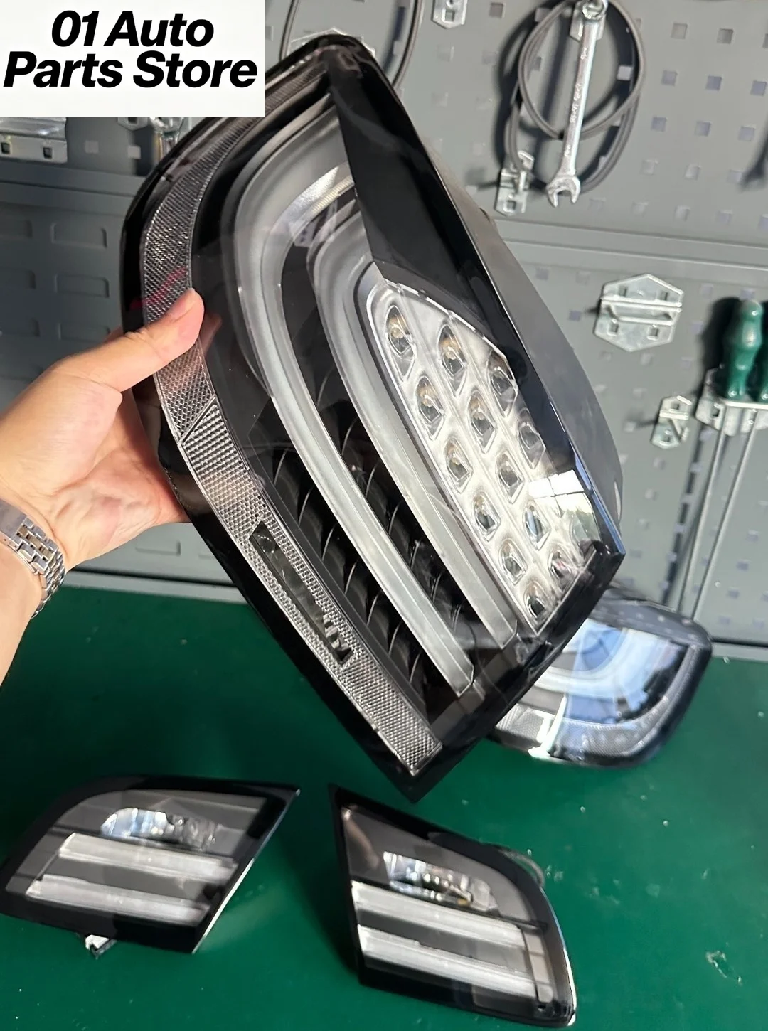 A Set Black Transparent Taillights For BMW 3 Series E92 LED Taillights 320i 330i Handmade Modify Taillights