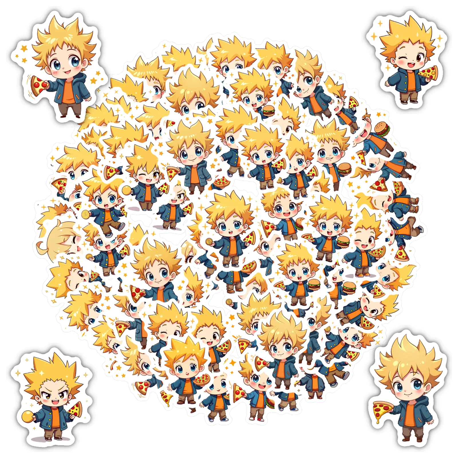 35pcs-200pcs Decals  Cute Anime Character Sticker Cute Hero Sticker Cartoon Figure Sticker for Notebook DIY Luggage Decoration