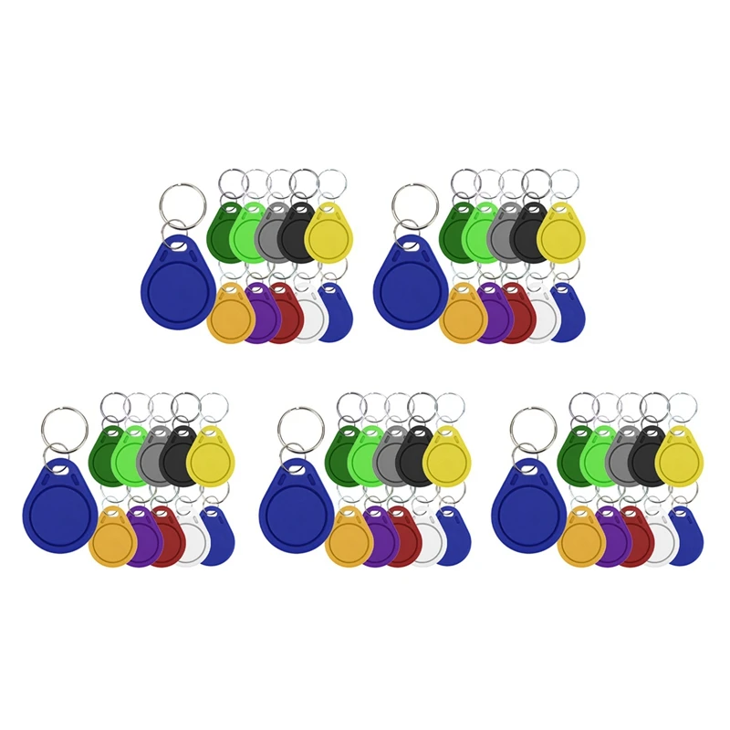 

RISE-250Pcs UID 13.56Mhz Block 0 Sector Writable IC Card Clone Changeable Smart Keyfobs Key Tags 1K S50 RFID Access Control