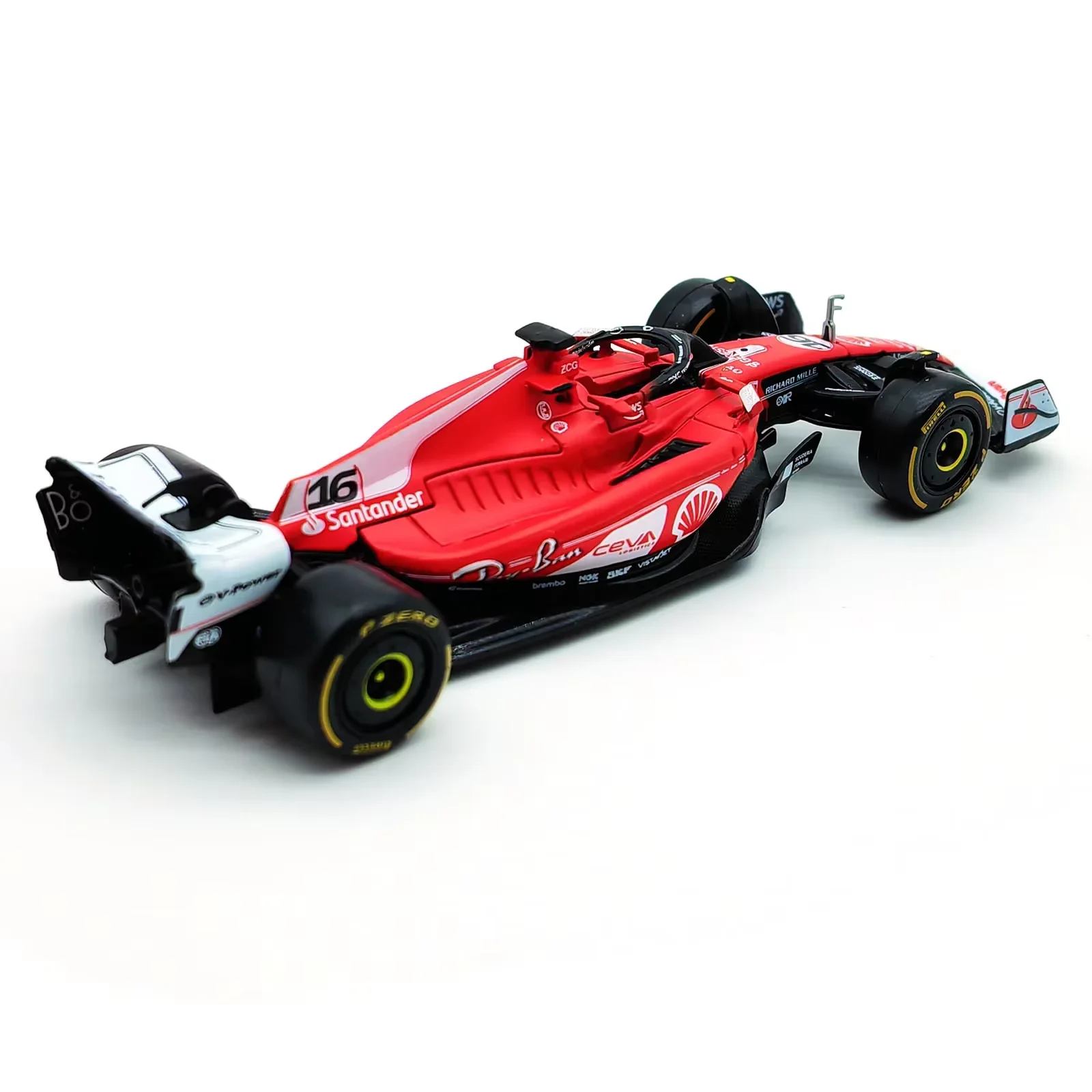 Bburago 1:43 Ferrari SF-23 Las Vegas 55 # Sainz 16 # Leclerc Monza Livery Formula Satu Dengan Hardcover F1 koleksi mainan mobil logam campuran