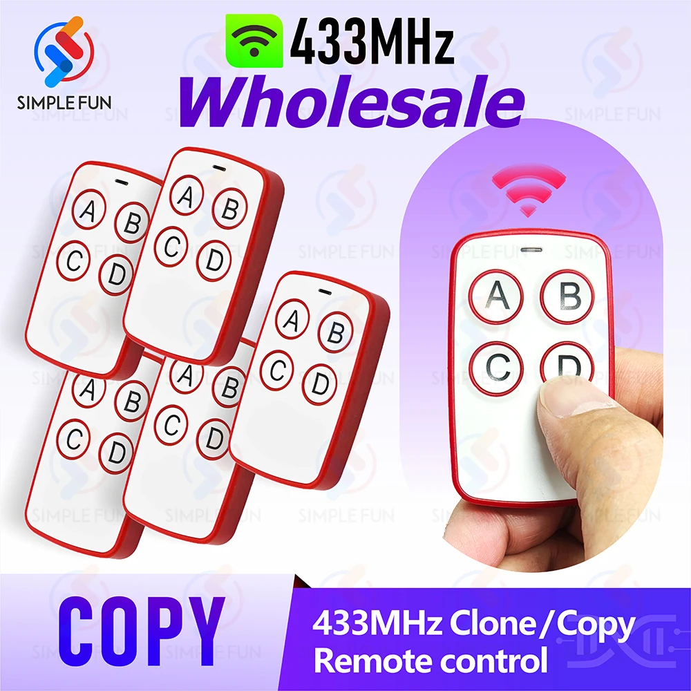 Copy Remote Control 433Mhz 4 CH Doorhan Nice Came CASIT ALLMATIC Clone Transmitter Garage Door Opener Duplicator Wholesale Price