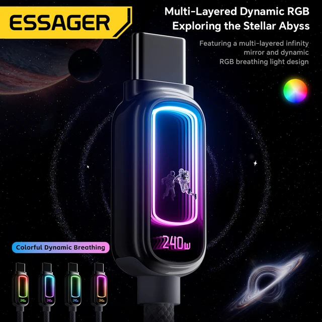 Essager 240W USB C to USB C Cable
