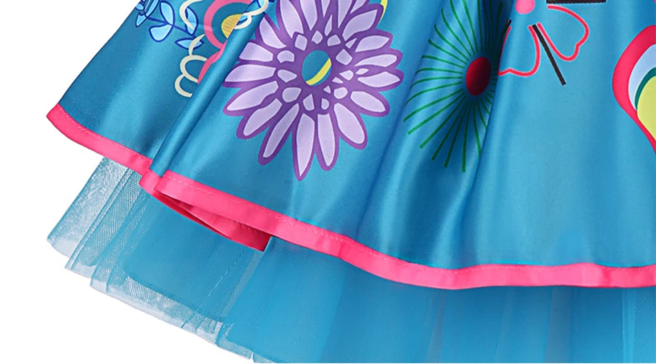 Encanto-Print-Cosplay-Kleid, Mirabel-Kleid, Prinzessinnenkleid für Babys, elegantes Kostüm, Kleid für Kleinkinder, Geburtstags- oder Halloween-Kleid, Kinder-Weihnachtskleidung. – Detail 7