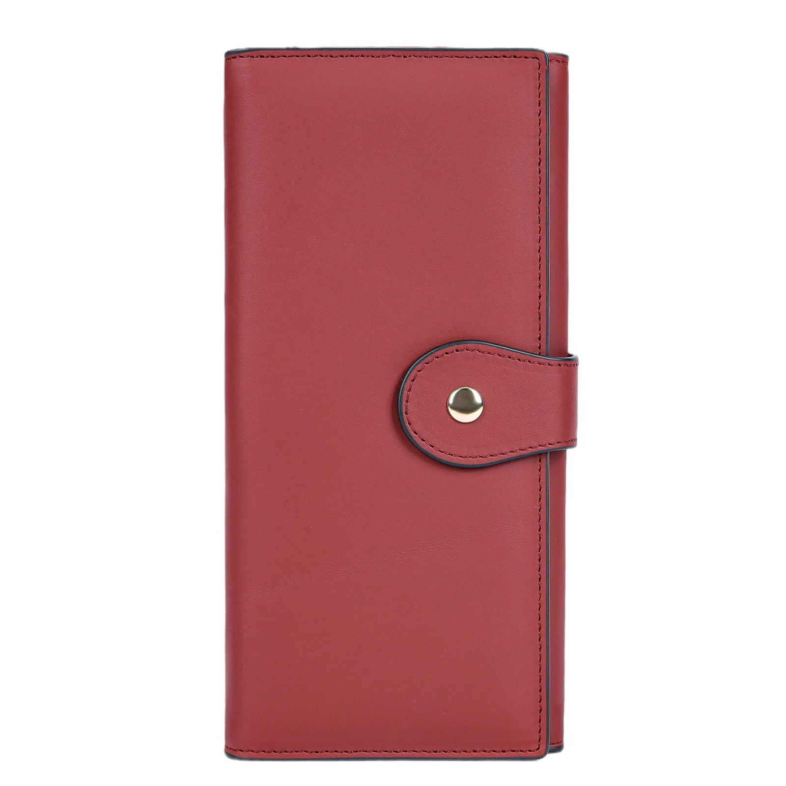 RFID Blocking Genuine Leather Wallet for Women Vintage Trifold Clutch Long Purse with Coin Pocket Large Capacity