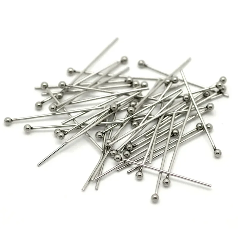 

50Pcs Ball Head Pins Stainless Steel Silver Tone Jewelry DIY Making Findings 25mm