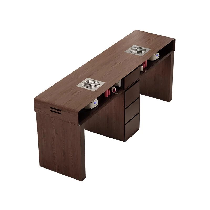 Retro Glamour Nail Table With Storage American Premium Modern Nail Desk Mid Century Design Mesa Manicura Nail Salon Furniture