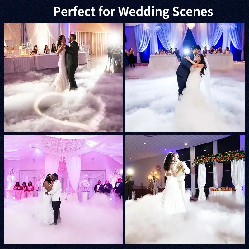 3500W Dry Ice Fog Machine Wedding DJ Stage Effect Low Lying Smoke Machine Nimbus Disco Home Party Nightclub Smoke Generator