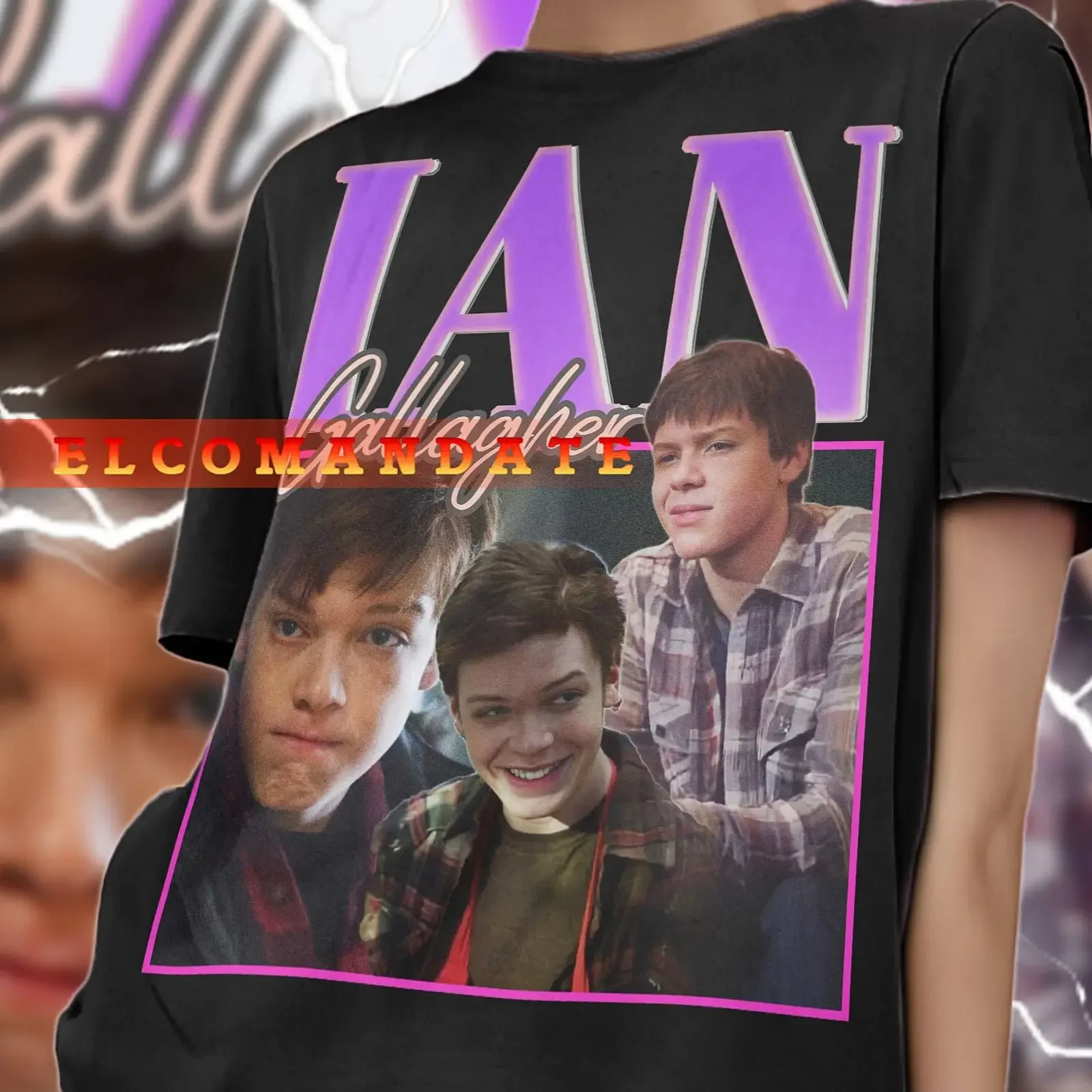 Vintage Ian Gallagher Homage T Shirt 90s Retro Fan Casual  Merch  vintage Washed Soft Breathable Versatile streetwear Unisex