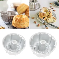 Round Cake Pan Hollow Chimney Cake Mold Non Stick Cake Mould Fluted Ring Cake Tin Cake Pan Tray Kugelhopf Baking