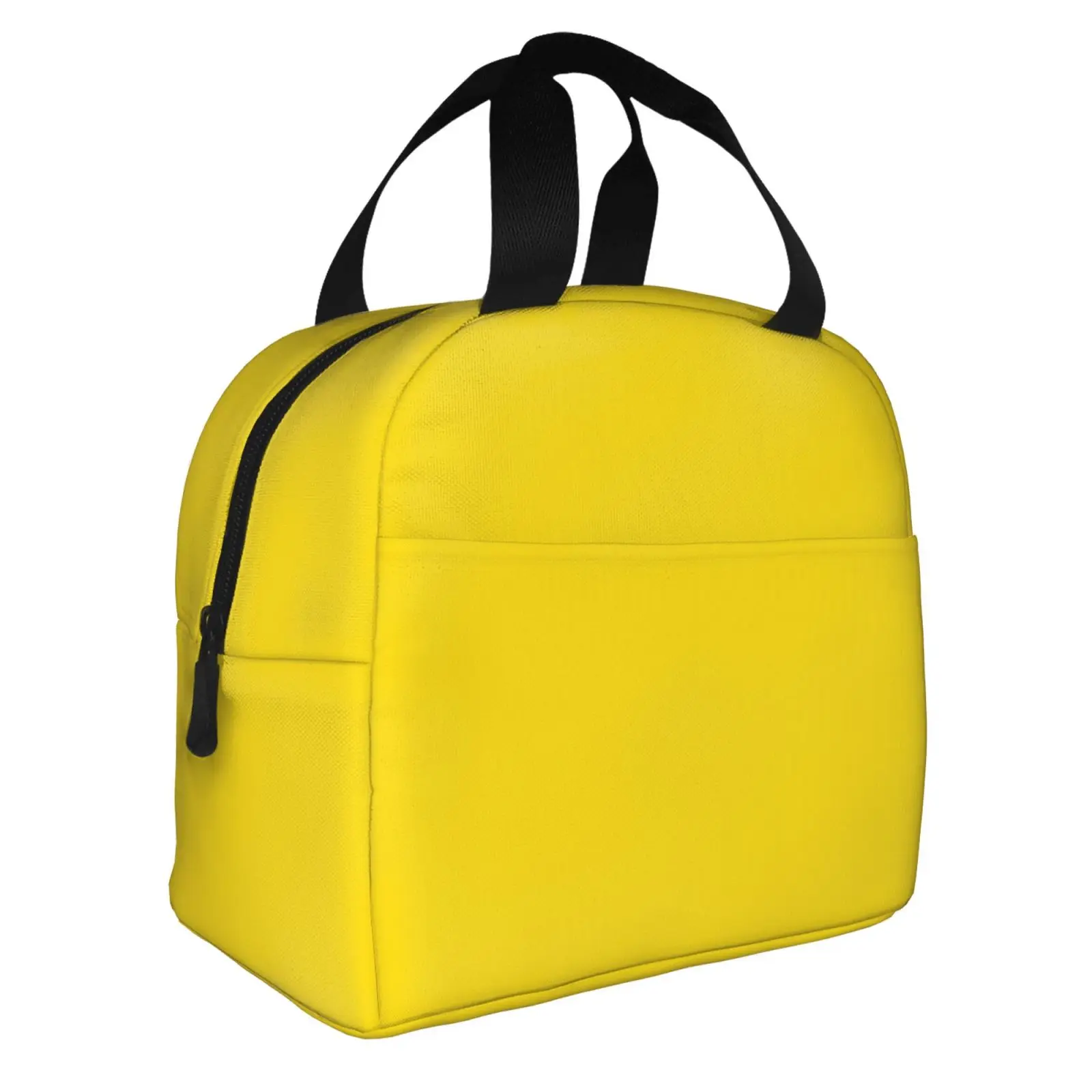 Yellow Pattern Print Insulated Lunch Bag The Nightmare Before Christmas Portable Thermal Cooler Lunch Box Container Tote Bags