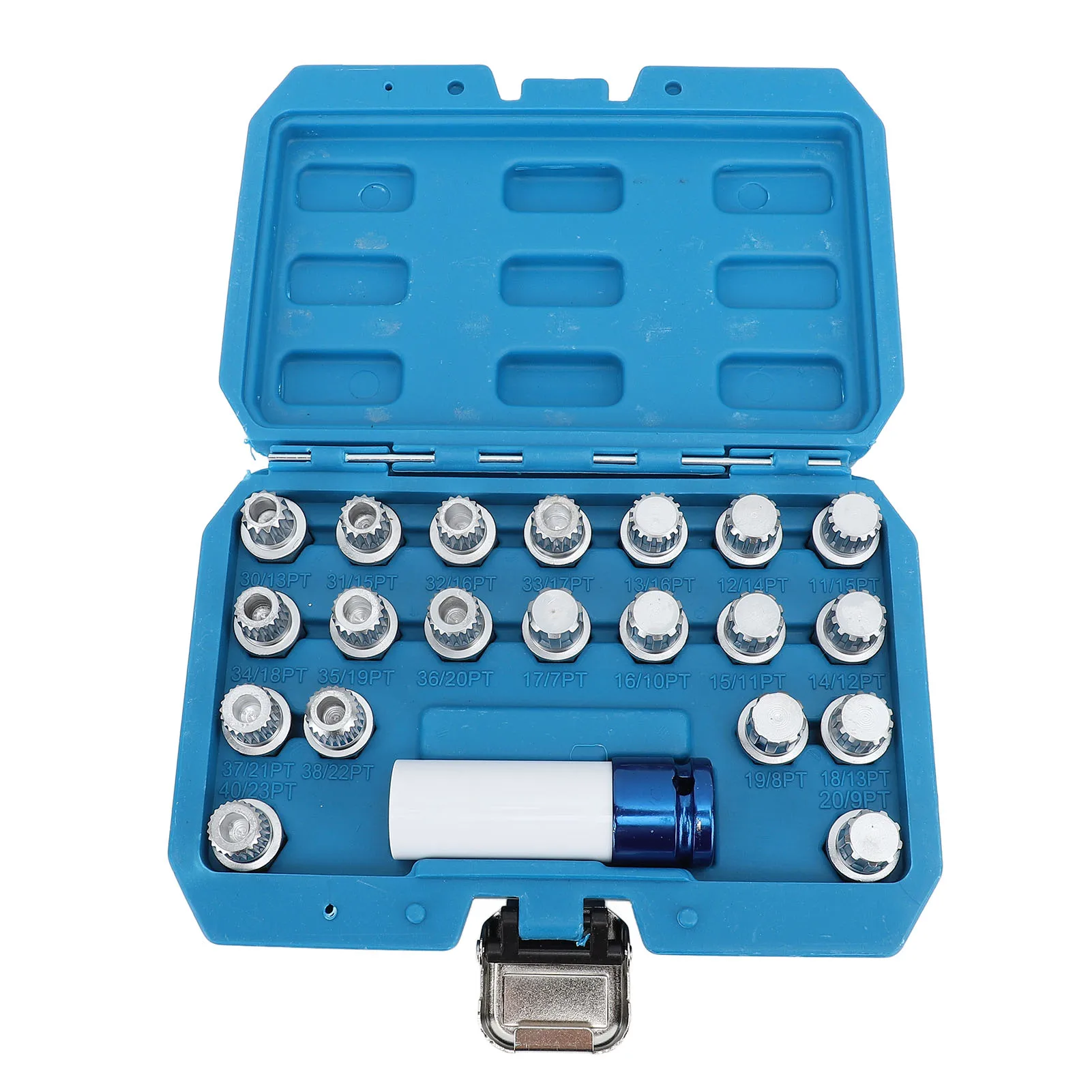 

21pcs Wheel Lock Lug Nut Remover Tool Kit with 1/2in Drive Adapter - Universal Wheel Lock Key Set